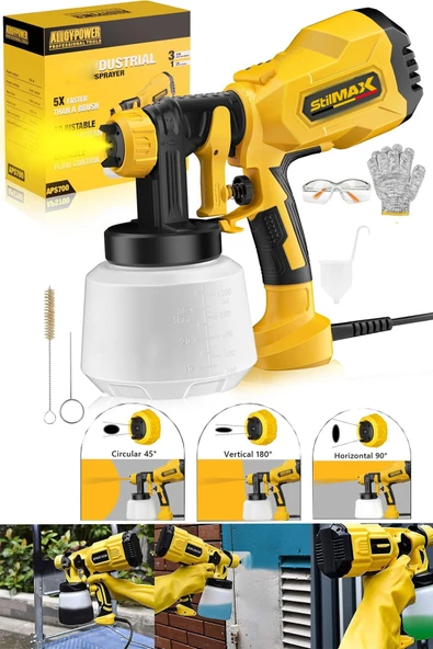 stilmax 5000W Elektrikli Püskürtme Boya Sprey Tabancası: Ahşap ve Duvar İçin Mükemmel Performans - Resim 2