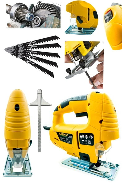 DEKO TURKEY Bakır Sargılı 4000w Metal Dişli Devir Ve Pandül Ayarlı Ahşap Metal Kesme Lazerli Dekupaj Testere ürün görseli