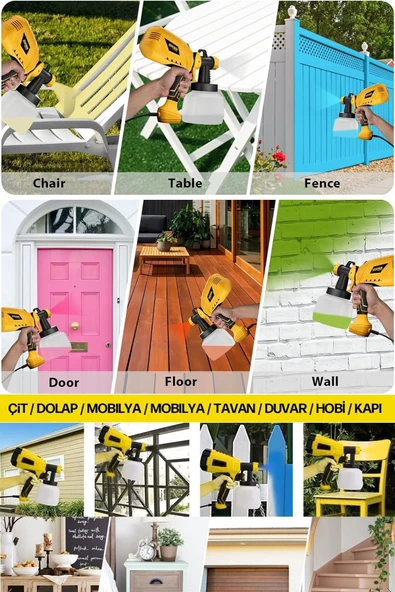 stilmax 5000W Elektrikli Püskürtme Boya Sprey Tabancası: Ahşap ve Duvar İçin Mükemmel Performans - Resim 3