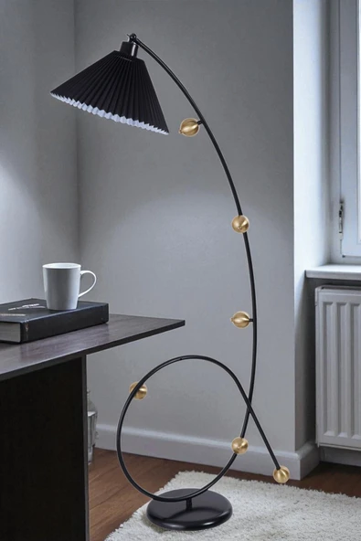 Lumexx YEKTA SİYAH LAMBADER PİLELİ SİYAH ABAJURLU ürün görseli