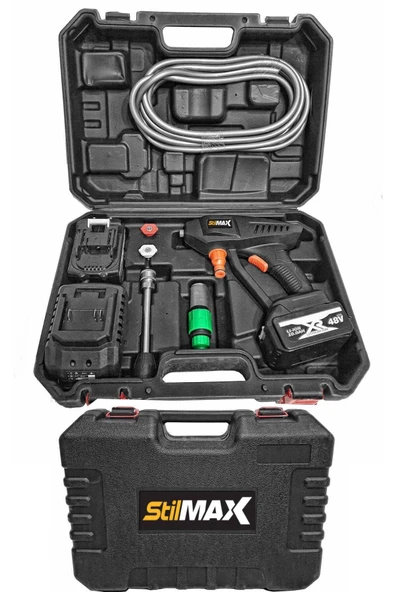 stilmax 48v 10ah Şarjlı Oto Yıkama Makinesi 50 Bar Akülü Basınçlı Oto Yıkama Makinesi - Resim 2