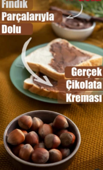 % 45 fındık parcacıklı kahvaltılık kakolu katkısız fındık kreması 340 gr - 2
