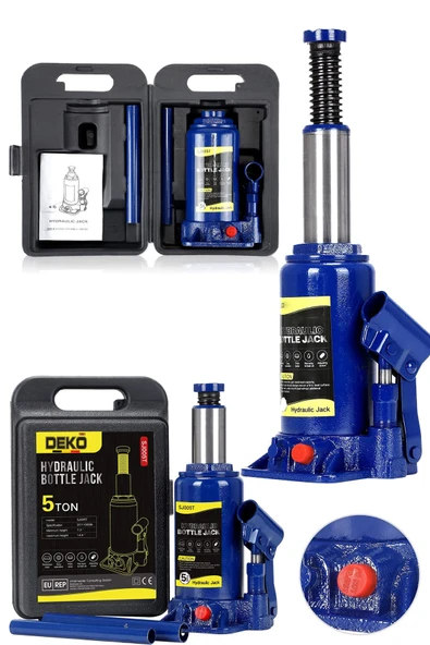 DEKO TURKEY Kalınlaştırılmış Metal Çelik Profeyonel 5 Ton Kapasiteli Araç Krikosu Max 41cm + Çanta Hediyeli ürün görseli