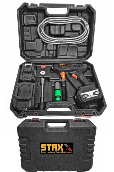 STAXX POWER 48v 10ah Şarjlı Oto Yıkama Makinesi 50 Bar Akülü Basınçlı Oto Yıkama - Resim 2