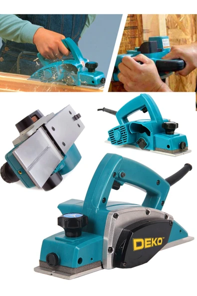 DEKO TURKEY 3300 Watt Bakir Sargılı Metal Şanzuman Çift Bıçakli Planya Rende Makinesi Dkt-3300mplny - Resim 2