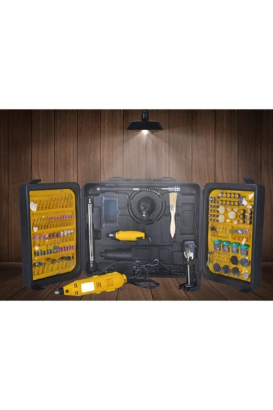 stilmax Alman Style 405 Parça Devir Ayarlı Gravür Oyma Makinesi Dremel Taşlama Zımpara Seti 450w - Resim 2