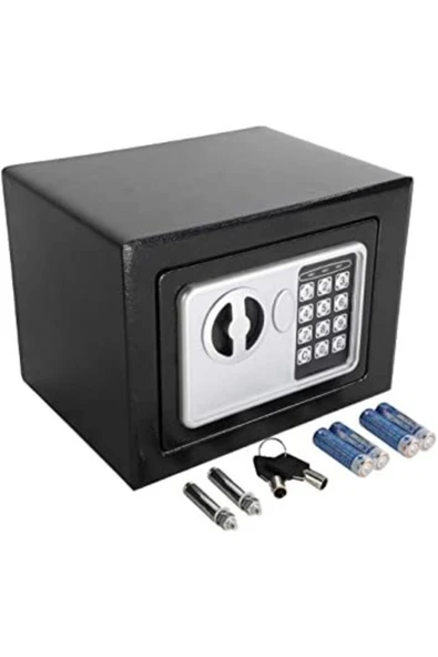 DEKO TURKEY Yerli Üretim Elektronik Şifreli Çelik Para Kasası Otel Tipi Kasa 3mm Sac + Montaj Kit ürün görseli