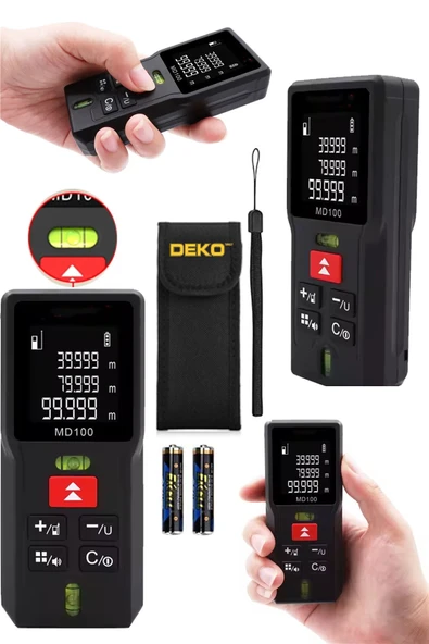 DEKO TURKEY Yüksek Hassasiyetli Dijital Gösterge 60Mt Mesafe Ölçüm Lazermetre Lazer Çizgi Mesafe Ölçme Makinesi ürün görseli 1