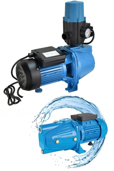 DEKO TURKEY 1.5HP Tam Otomatik Su Pompası Motoru – Metal Tirbün Yüksek Basınçlı Bahçe ve Ev Tipi Hidrofor Seti - 3