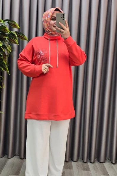 Kadın Giyim Modal Sırtı Nakışlı Tunik - Resim 6