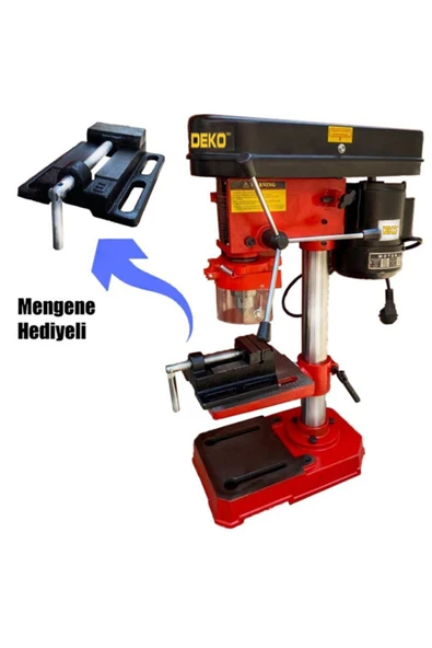 DEKO TURKEY 13 mm Sütunlu Matkap Tezgahı ve Mengene 1250 W Mengene Ecd-dkt-1250w - Resim 2