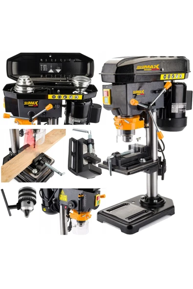stilmax Germany Metal Dişli Tezgah Tipi Sütunlu Matkap Tezgahı Mengene Hediyeli 1200w + 16mm Mandren Dahil ürün görseli 1