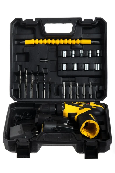 STAXX POWER American Type 58v 8ah Çift Şanzımanlı Samsung Çift Akülü Şarjlı Matkap Vidalama +24 Parça Set - 7