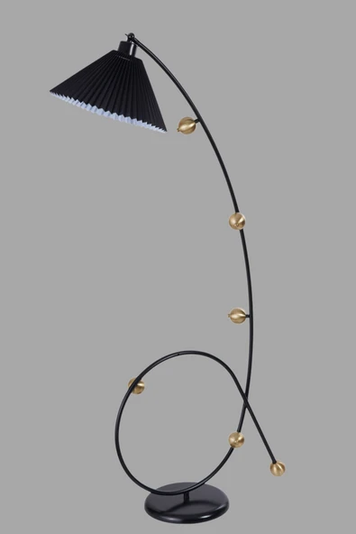 Lumexx YEKTA SİYAH LAMBADER PİLELİ SİYAH ABAJURLU - Resim 3