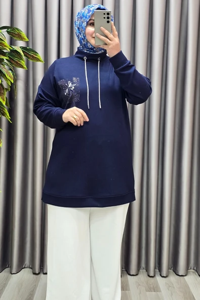 Kadın Giyim Modal Sırtı Nakışlı Tunik - Resim 9