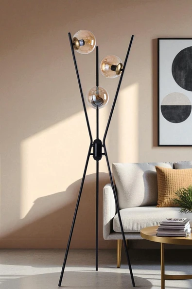 Lumexx KERVAN SİYAH LAMBADER BAL CAMLI ürün görseli