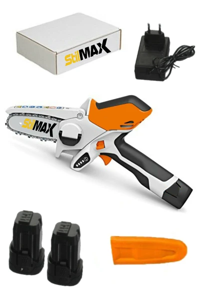 DEKO TURKEY Lion Çift Akülü Şarjlı Mini Dal Budama Makinesi Kesme El Testeresi Portatif Mini Bıçkı 24v 4ah - Resim 3