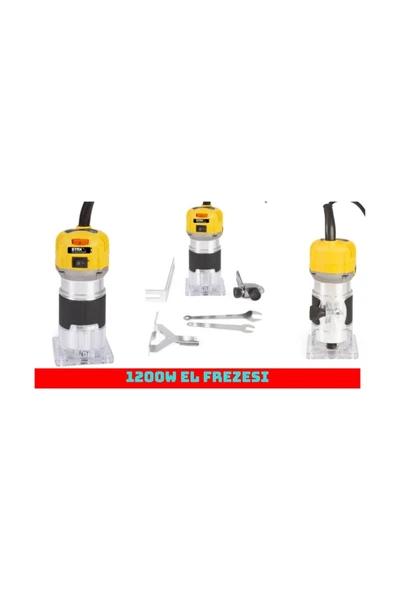 STAXX POWER Staxx Pro Devir Ayarlı 1200w Formika Traşlama Freze Makinesi 6mm Pens 2 Yıl Garantili - Resim 6