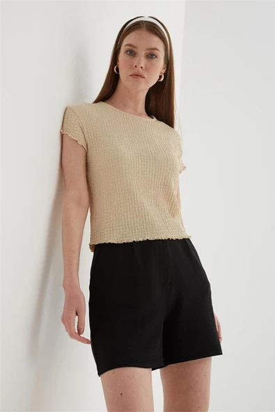 FASHION FRIENDS KADIN PİLELİ ŞORT 25Y0320K1 - 7