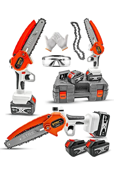 STAXX POWER 21v 3ah Super Seri Çift Akülü 15 Cm Pala Dal Budama Bıçkı Makinası Yağ Pompalı Seri Kullanım ürün görseli 1