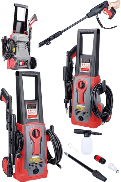 STAXX POWER Kömürsüz Motor 150 Bar Max Otomatik Soğutmalı Prof Yüksek Basınçlı Bahçe Ve Oto Yıkama Makinası ürün görseli