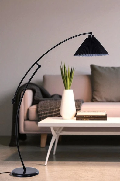 Lumexx ZÜMRA SİYAH LAMBADER PİLELİ SİYAH ABAJURLU ürün görseli