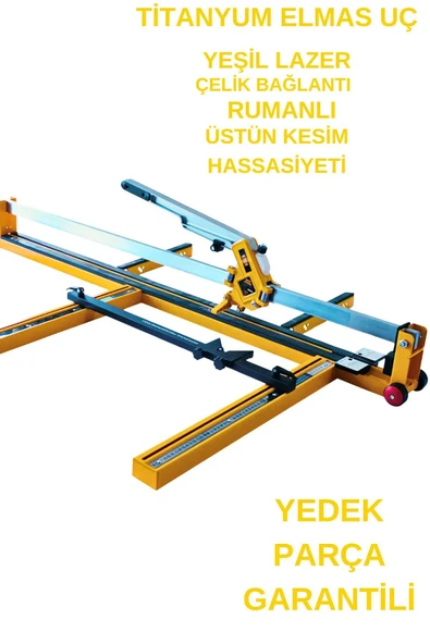 stilmax Long 120cm Uzun Kesim- Yeşil Lazerli Granit Fayans Kesme Makinesi Yedek Elmas Ucu Hediyeli - Resim 4
