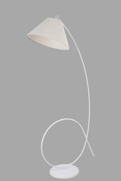 Lumexx KAYA BEYAZ LAMBADER PRAMİT FİNLİ KREM ABAJURLU - Resim 3