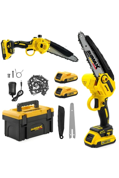 stilmax Germany 58V 10Ah 18 Cm Bakir Sargili Çift Akülü Yağ Pompalı Dal Kesme Budama Testere Bıçkı Makinesi ürün görseli 1