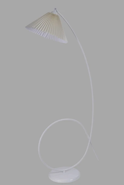 Lumexx KAYA BEYAZ LAMBADER PİLELİ KREM ABAJURLU - Resim 3