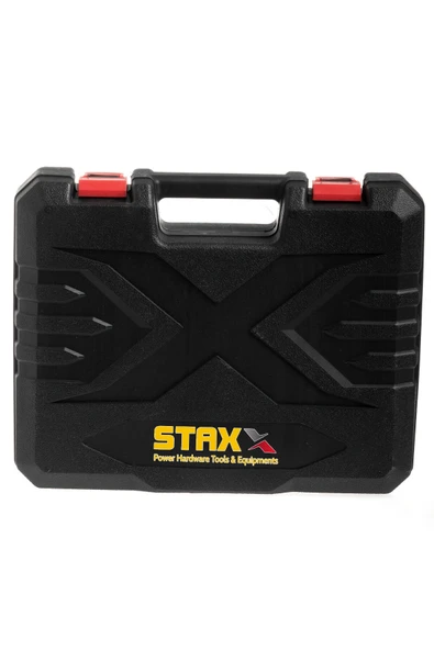 STAXX POWER American Type Multi Speed 58v 8ah Samsung Çift Akülü Şarjlı Vidalama Matkap Seti 5 Ad Titanyum Uç - Resim 8