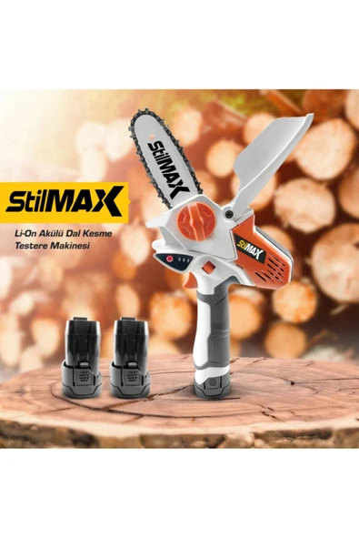 DEKO TURKEY Lion Çift Akülü Şarjlı Mini Dal Budama Makinesi Kesme El Testeresi Portatif Mini Bıçkı 24v 4ah - Resim 2