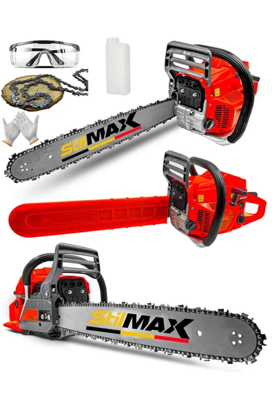 stilmax Germany Çelik Karbüratör Turbo X9900 Benzinli Testere Ağaç Kesme Makinası Hızar Ormancı Kesim Motor ürün görseli