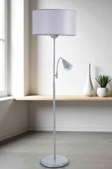 Lumexx DEVİN GRİ LAMBADER SİLİNDİR AÇIK HASIR GRİ ABAJURLU ürün görseli