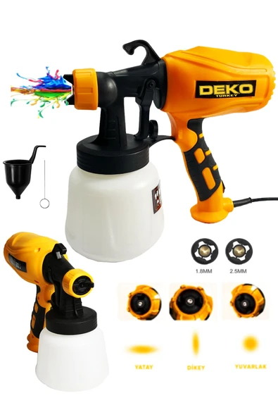 DEKO TURKEY 800w Elektrikli Sprey Boya Tabancası Dezenfektan Ilaçlama Lateks Yağlı Boya Sprey Tabancası 950ml ürün görseli