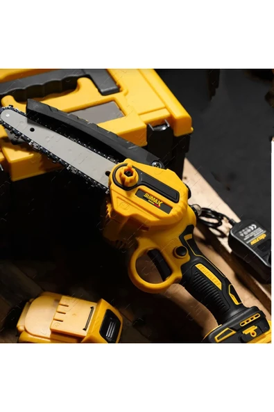 stilmax Germany 58V 10Ah 18 Cm Bakir Sargili Çift Akülü Yağ Pompalı Dal Kesme Budama Testere Bıçkı Makinesi - Resim 2