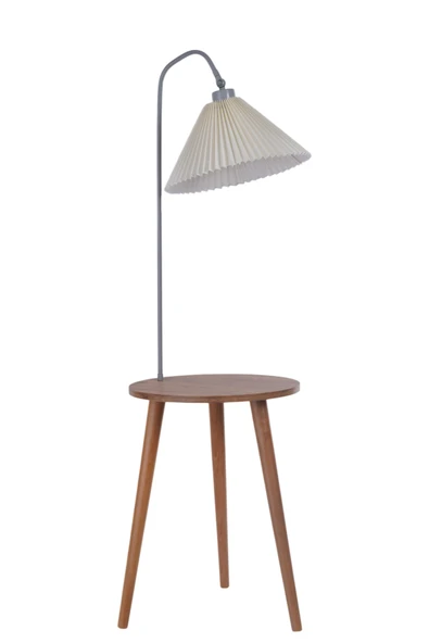 Lumexx ATLAS NATUREL-GRİ LAMBADER PİLELİ KREM ABAJURLU - Resim 2