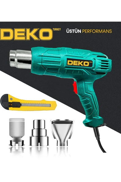 DEKO TURKEY Dkt4200 Akım Korumalı Rezistans Sıcak Hava Isı Tabancası 2 Kademeli 4200w+ Maket Bıçağı Hediyeli - Resim 2