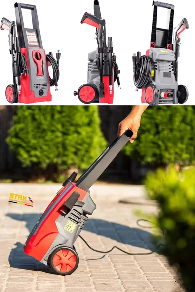 STAXX POWER BL Motor 150 Bar Bakır Sargılı Musluk Ve Kovadan Çekme Yüksek Basınçlı Bahçe Oto Yıkama Makinesi - Resim 3