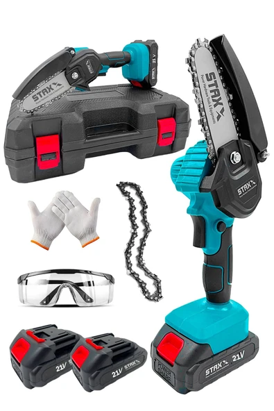 STAXX POWER 21v 3ah Otomatik Seri Çift Akülü 12 Cm Pala Dal Budama Bıçkı Makinası Seri Kullanım 2 Yıl Garanti ürün görseli 1