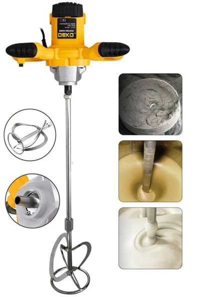 DEKO TURKEY Dkt1530 3000 Watt Bakır Sargı Hybrid Motor 6 Kademeli Alçı Boya Ve Harç Karıştırıcı Mikser - Resim 2