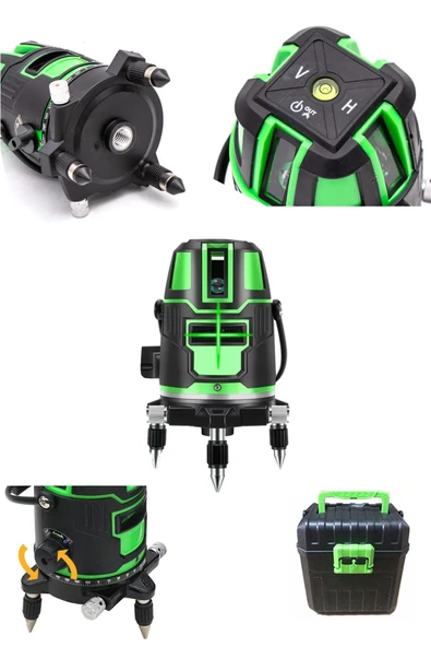 stilmax Germany Tek Akülü Otomatik Hizalamalı 360° Yatay Dikey Yeşil Çizgili Çok Fonksiyonlu Lazermetre ürün görseli 1