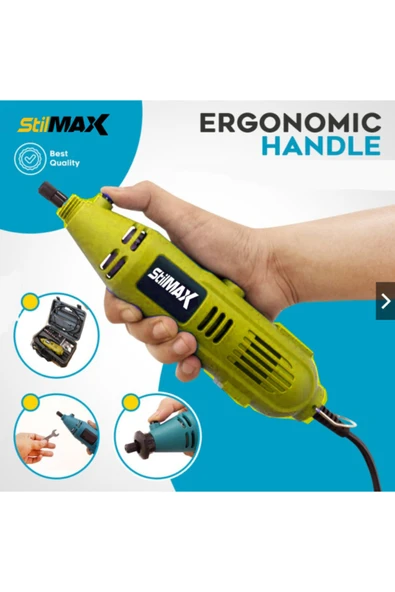 stilmax Germany Style 50 Parça Gravür Oyma Makinesi Dremel Taşlama Zımpara Kesme Seti 500 Watt - Resim 5