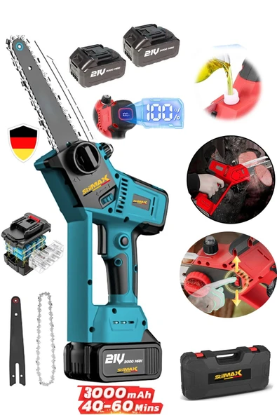 stilmax Profesyonel Dal Budama Testeresi - 3000mah Lityum Batarya Ve Yağ Pompalı 10 Pilli Teknoloji ürün görseli 1