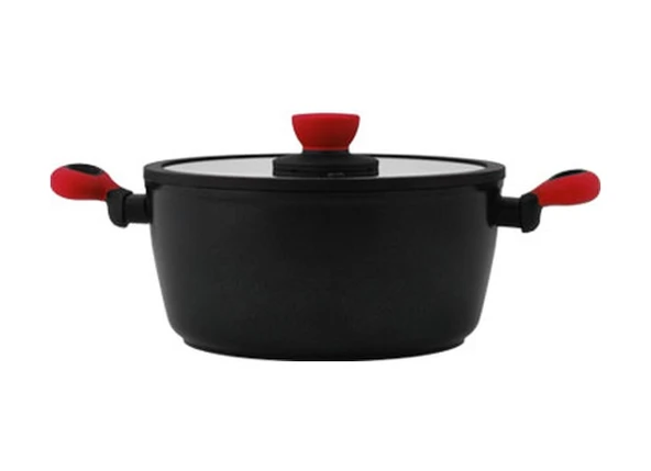 Leggno Colorgy Diamond Pro 20 Cm Derin Tencere Kırmızı Renkli