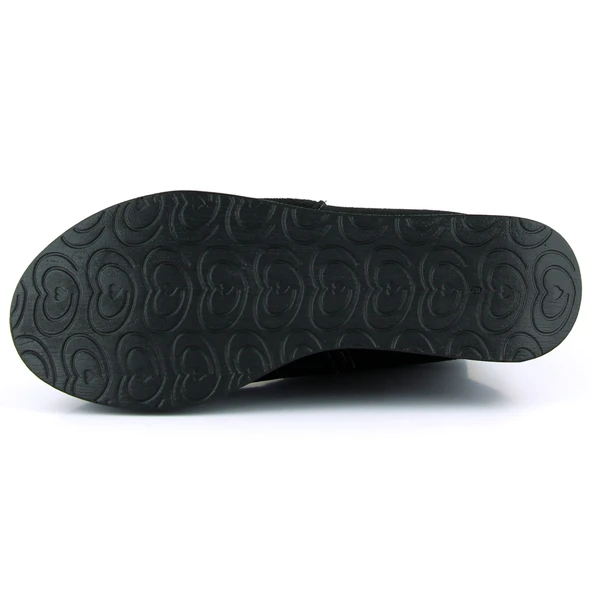 Erkan Saçmacı Yuki Siyah Süet Streç Kürk Astarlı Fermuarlı Yuvarlak Burun Gizli Dolgu Topuklu Bot - 7