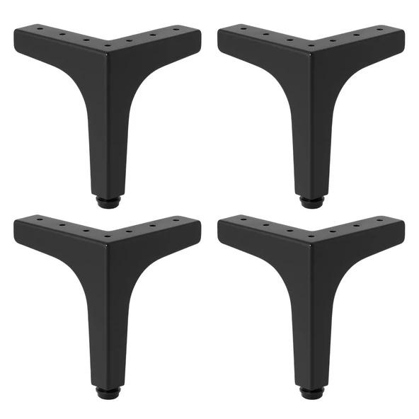 Dekor 17 cm Siyah 4 Adet Metal Mobilya Ayağı Seti 4 Adet Modern Tasarım Koltuk Sehpa Masa TV Ünitesi ürün görseli