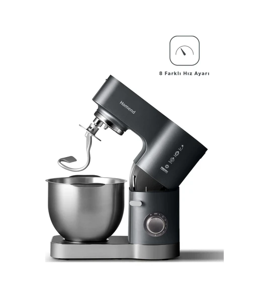 Homend Artfood 3025 1200 W 5,5 LT Stand Mikser Gri