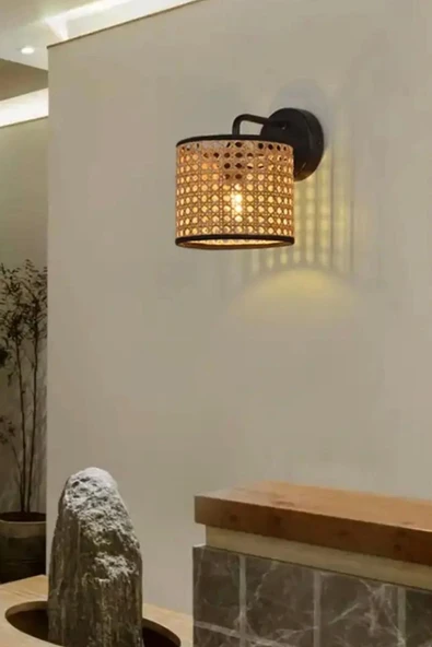 Lumexx YENİ PENA PİLLİ SİYAH RATTAN APLİK - Resim 2