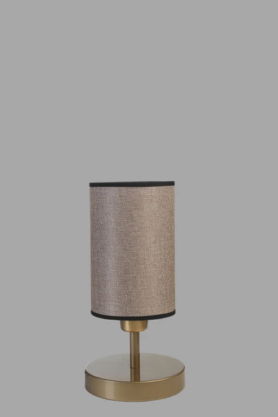 Lumexx Yeni Rumeli Pilli Eskitme Koyu Hasır Abajurlu Masa Lambası - Resim 4